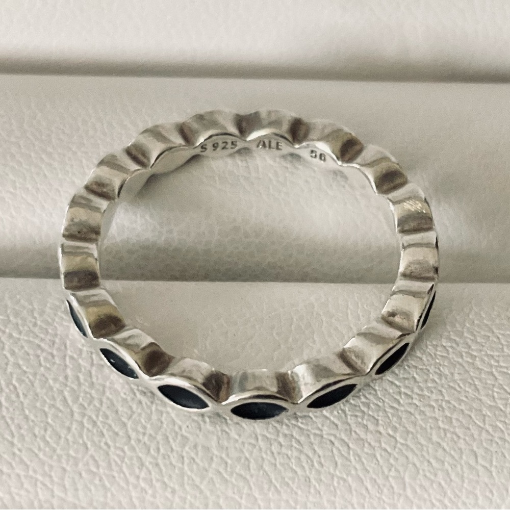 Pandora EUC Signed S925 Ale Better Together Enamel Ring 7.5 - Picture 5 of 6